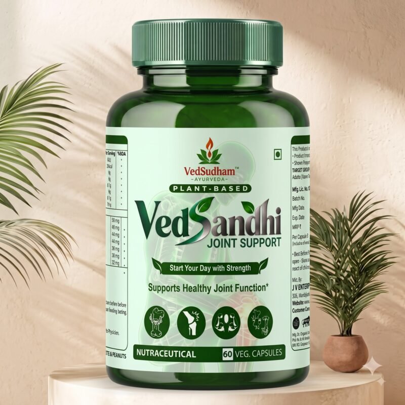 VedSudham Joint Support Supplement with Moringa and Boswellia - 60 Vegetarian Capsules