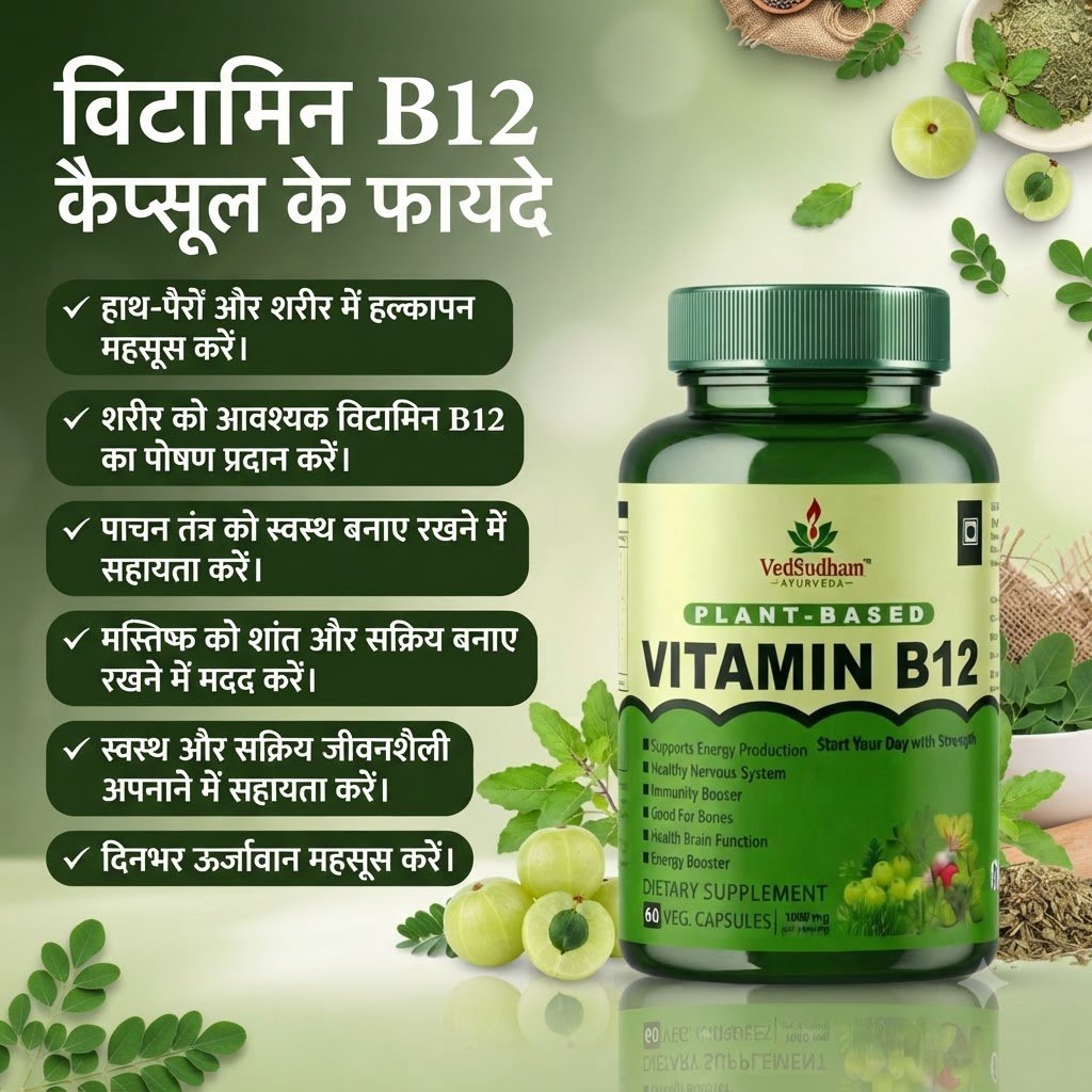 VedSudham Plant-Based Vitamin B12 capsules