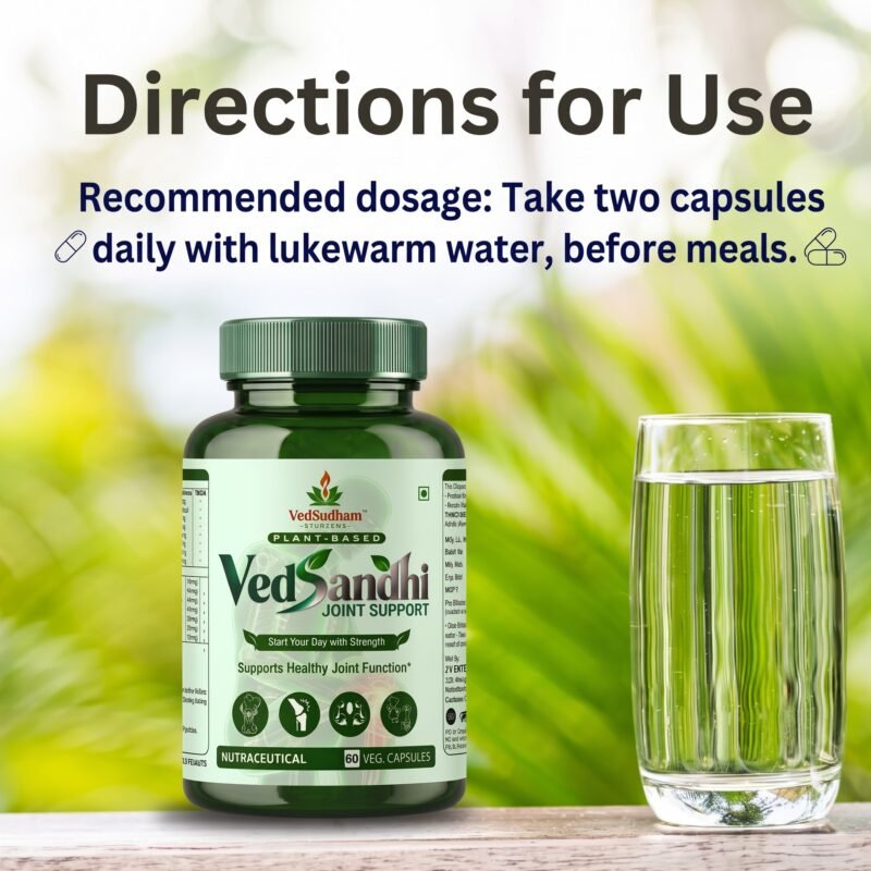 Alternative view of VedSudham Joint Support Supplement with Moringa and Boswellia - 60 Vegetarian Capsules