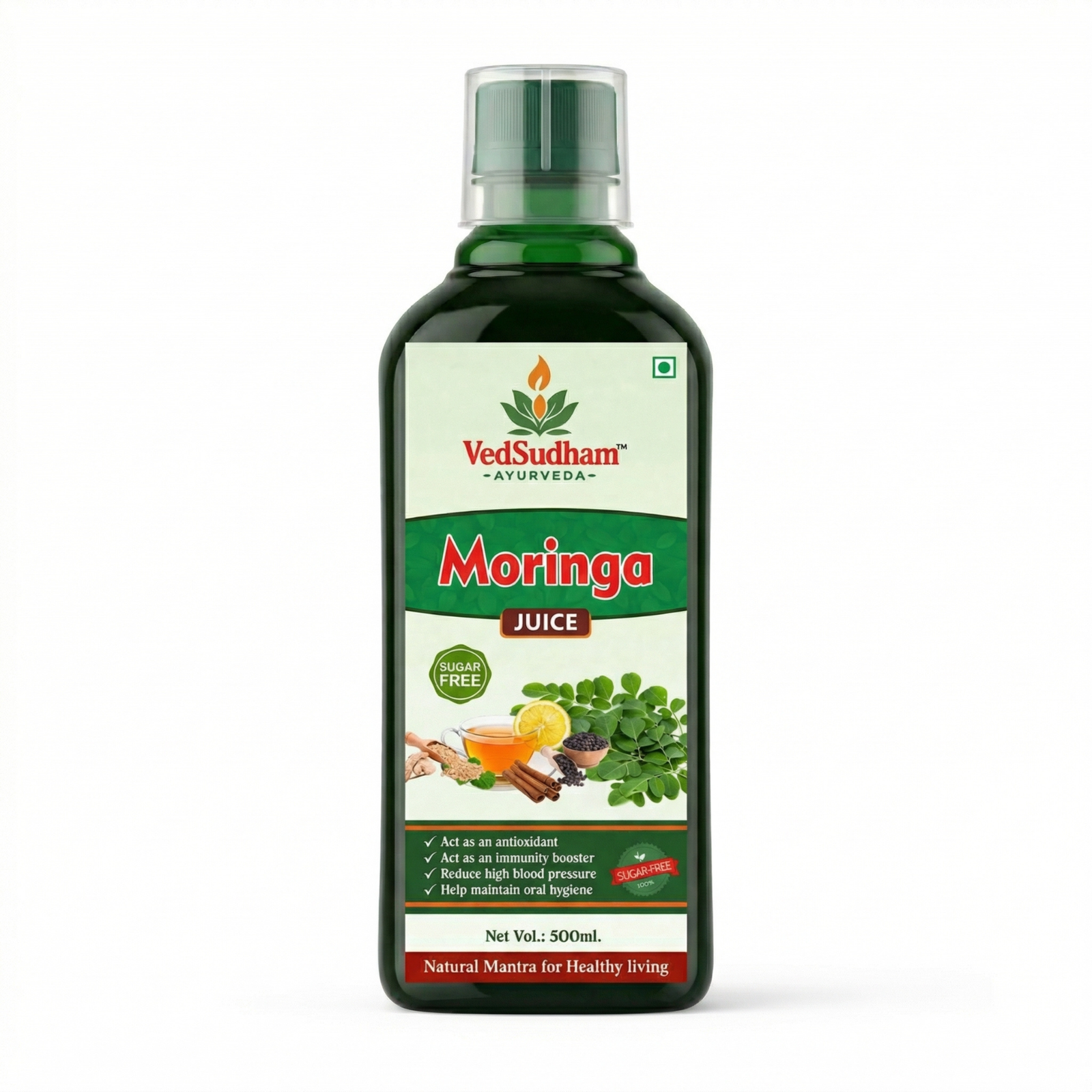 Moringa Juice - Powerhouse Of Nutrients | Superfood, Rich In Vitamin A,C,B, Calcium, Iron And Antioxidants, Blood Purifier | 500ML - Image 2