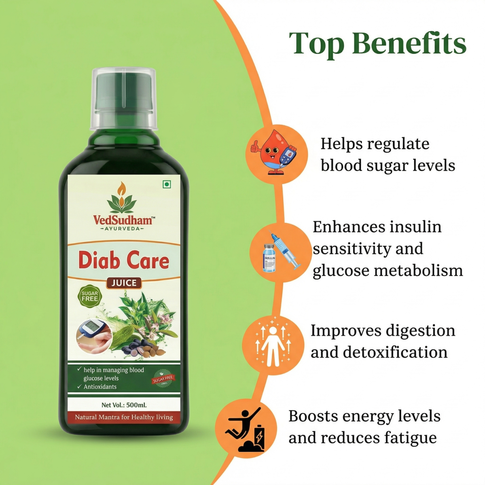 VedSudham Ayurveda Diab Care Juice | 500 ml