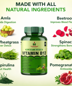 Alternative view of VedSudham Plant-Based Vitamin B12 Supplement with Moringa | Nerve Health Support | 60 Vegetarian Capsules
