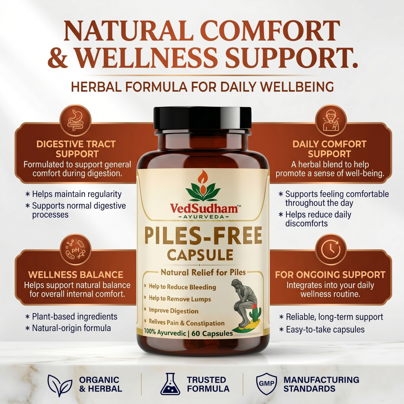 VedSudham Pile-Free Capsules & Ointments| for Piles, Fistula & Fissure - Image 2
