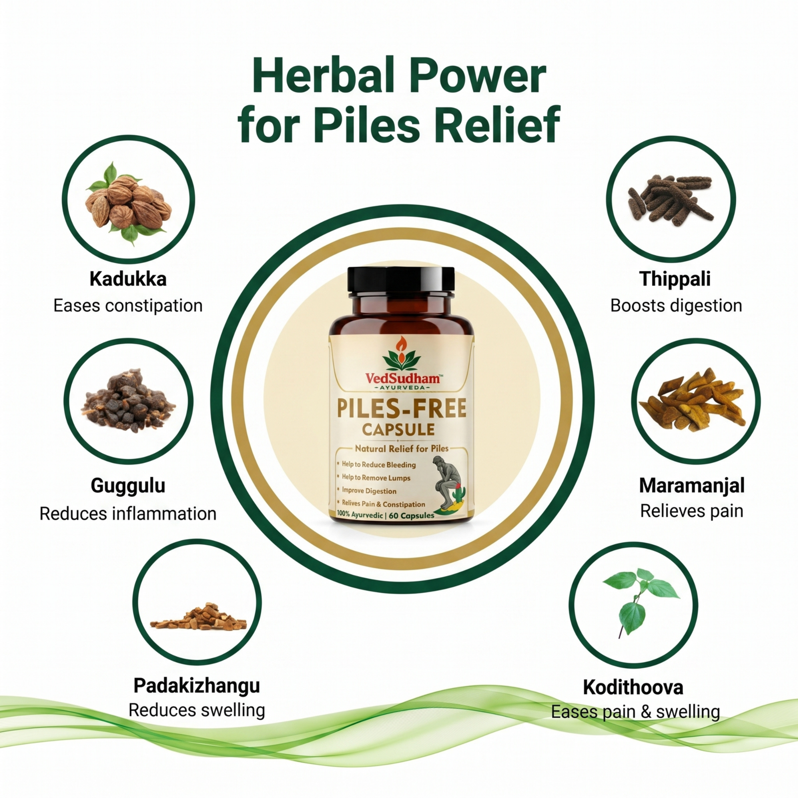 VedSudham Pile-Free Capsules & Ointments| for Piles, Fistula & Fissure - Image 3