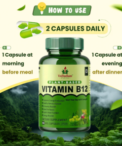 VedSudham Plant-Based Vitamin B12 Supplement with Moringa | Nerve Health Support | 60 Vegetarian Capsules - Image 4