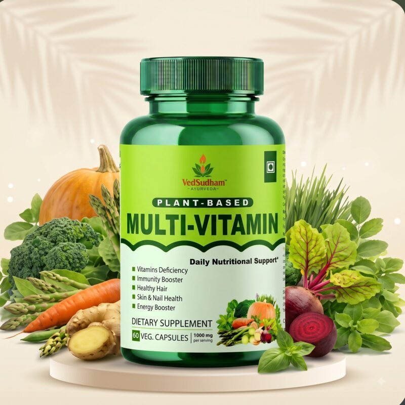 VedSudham Plant-Based Wholefood Multivitamin – 60 Veg Capsules