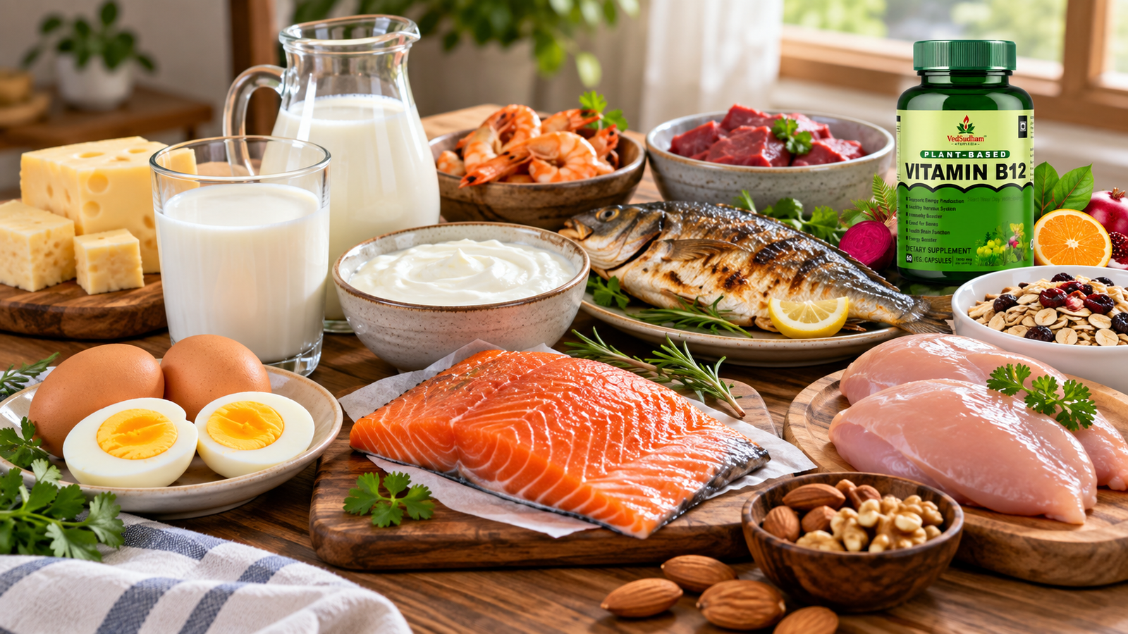 Vitamin B12 से जुड़े खाद्य पदार्थ और पोषण संबंधी जानकारी